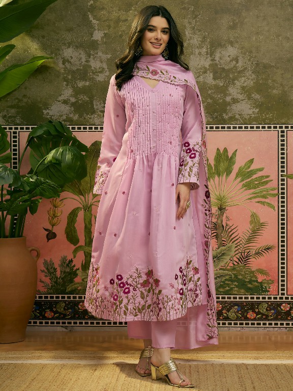 PURPLE CREATION ZORA WHOLESALE READYMADE BEAUTIFUL FESTIVE WEAR 3 PCS SUITS SUPPLIER