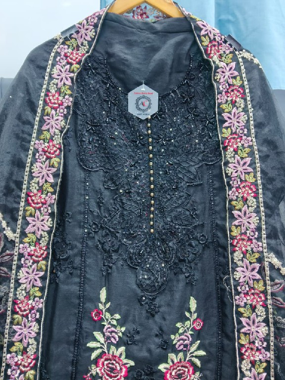 AFFAN CREATION D.NO 224 WHOLESALE ORGANZA WITH WORK PAKISTANI SEMI STITCHED SALWAR SUITS EXPORTER