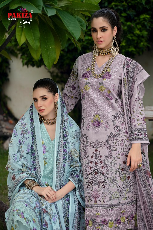 PAKIZA PRINTS GULNAWAZ VOL 23 WHOLESALE PURE LAWN BEAUTIFUL UNSTITCH SALWAR KAMEEZ SUPPLIER