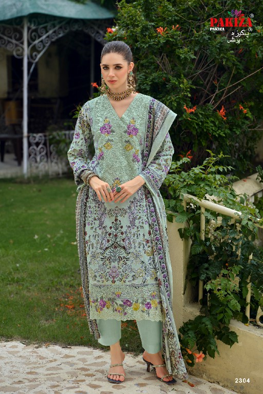 PAKIZA PRINTS GULNAWAZ VOL 23 WHOLESALE PURE LAWN BEAUTIFUL UNSTITCH SALWAR KAMEEZ SUPPLIER