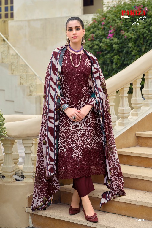 PAKIZA PRINTS GULNAWAZ VOL 24 WHOLESALE PURE LAWN PRETTY LOOK UNSTITCH SALWAR KAMEEZ FOR EXPORT