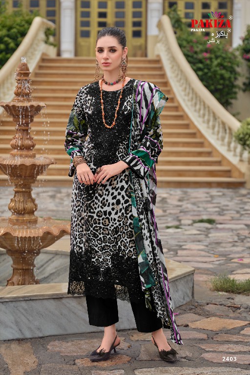 PAKIZA PRINTS GULNAWAZ VOL 24 WHOLESALE PURE LAWN PRETTY LOOK UNSTITCH SALWAR KAMEEZ FOR EXPORT