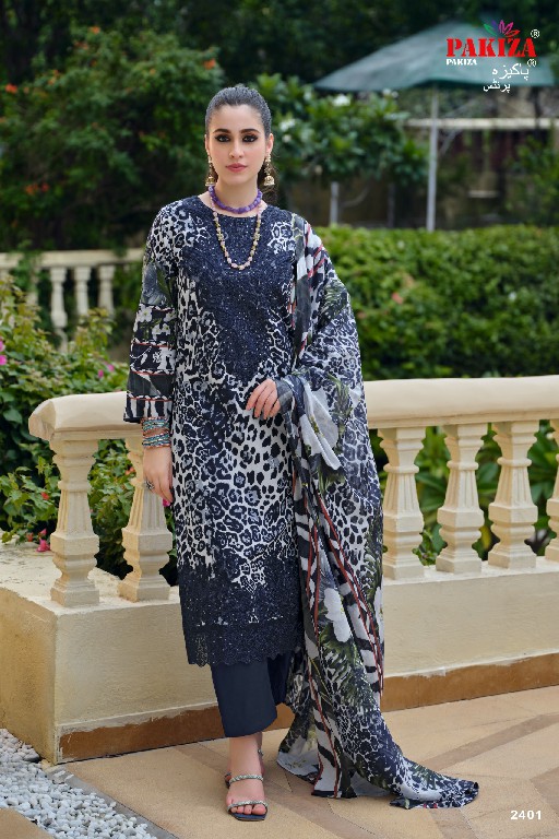 PAKIZA PRINTS GULNAWAZ VOL 24 WHOLESALE PURE LAWN PRETTY LOOK UNSTITCH SALWAR KAMEEZ FOR EXPORT