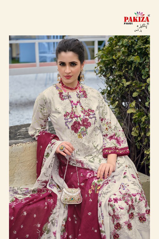 PAKIZA PRINTS GULNAWAZ VOL 25 WHOLESALE PURE LAWN ELEGANT UNSTITCH SALWAR KAMEEZ ONLINE