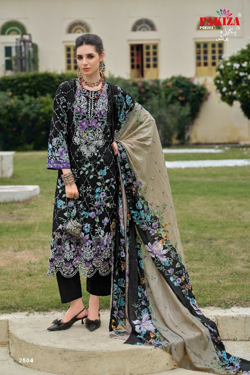 PAKIZA PRINTS GULNAWAZ VOL 25 WHOLESALE PURE LAWN ELEGANT UNSTITCH SALWAR KAMEEZ ONLINE