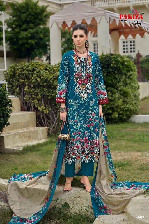 PAKIZA PRINTS GULNAWAZ VOL 25 WHOLESALE PURE LAWN ELEGANT UNSTITCH SALWAR KAMEEZ ONLINE