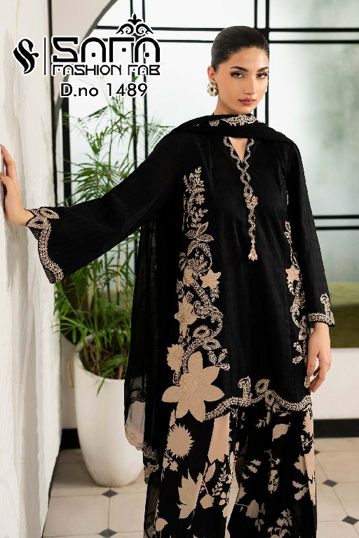 SAFA FASHION D.NO 1489 WHOLESALE READYMADE SOFT FABRIC MODERN STYLISH 3 PCS COMBO SET SUITS SUPPLIER