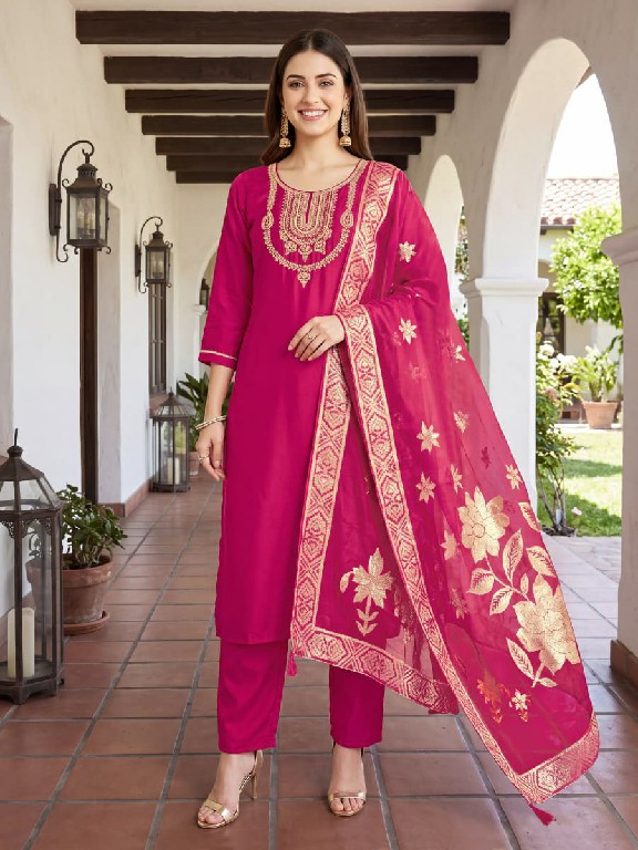 OSSM MAHIRA WHOLESALE READYMADE VISCOSE ROMAN GLASS CLASSY FANCY 3 PCS SUITS EXPORTER