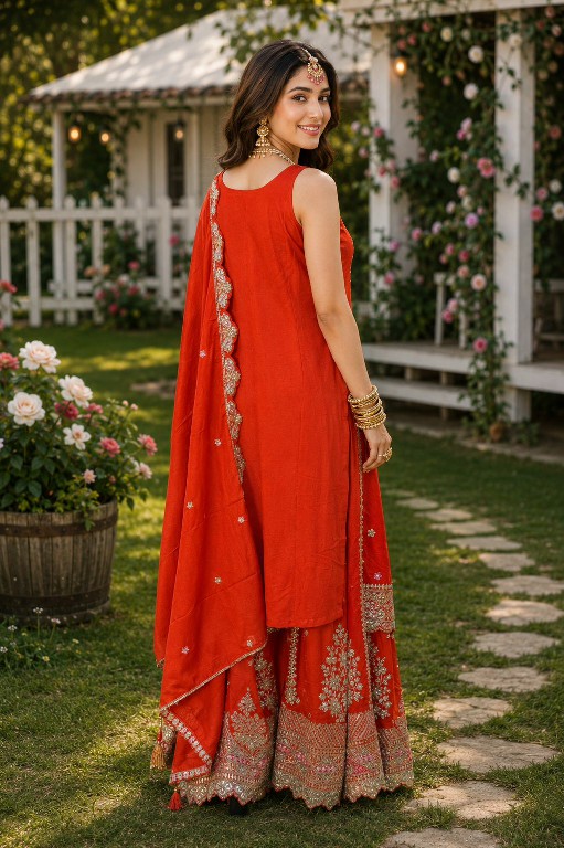 MRUDANGI SARGAM WHOLESALE READYMADE REAL CHINON TRENDY WEDDING LOOK TOP PLAZZO WITH DUPATTA ONLINE