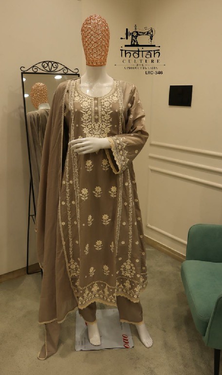 INDIAN CULTURE D.NO LRC-346 WHOLESALE READYMADE COTTON LAWN BEAUTIFUL WORK 3 PCS SUITS EXPORTER