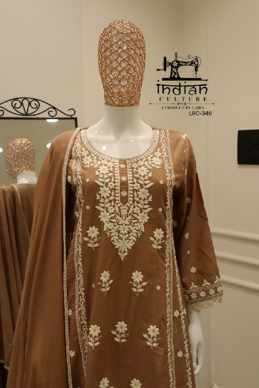 INDIAN CULTURE D.NO LRC-346 WHOLESALE READYMADE COTTON LAWN BEAUTIFUL WORK 3 PCS SUITS EXPORTER