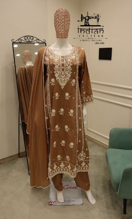 INDIAN CULTURE D.NO LRC-346 WHOLESALE READYMADE COTTON LAWN BEAUTIFUL WORK 3 PCS SUITS EXPORTER