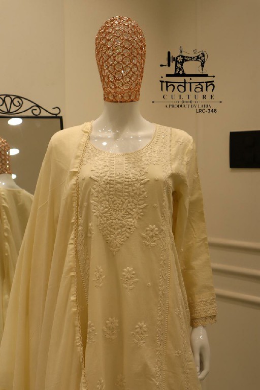 INDIAN CULTURE D.NO LRC-346 WHOLESALE READYMADE COTTON LAWN BEAUTIFUL WORK 3 PCS SUITS EXPORTER