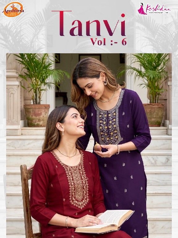 KASHIDAA TANVI VOL 6 WHOLESALE READYMADE ROMAN SILK WITH WORK CLASSIC 3 PCS COMBO SET SUITS FOR EXPORT