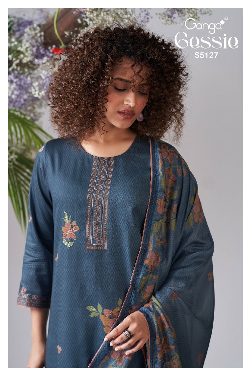 GANGA GESSIE S5127 WHOLESALE PREMIUM COTTON CLASSY LOOK UNSTITCH SALWAR SUITS EXPORTER