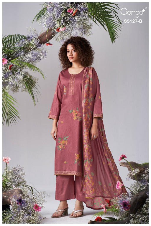 GANGA GESSIE S5127 WHOLESALE PREMIUM COTTON CLASSY LOOK UNSTITCH SALWAR SUITS EXPORTER