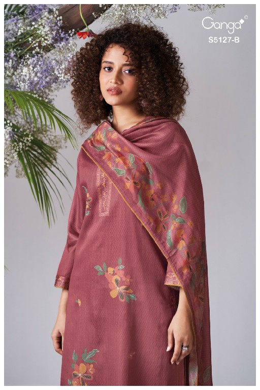 GANGA GESSIE S5127 WHOLESALE PREMIUM COTTON CLASSY LOOK UNSTITCH SALWAR SUITS EXPORTER