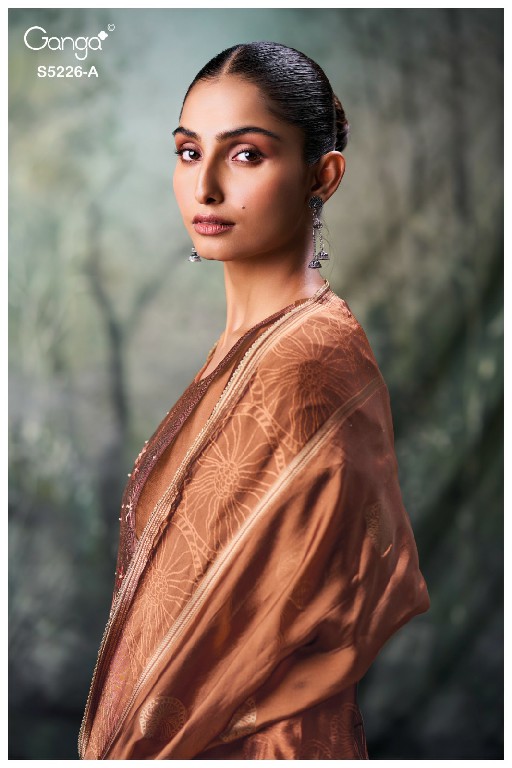 GANGA SASHKA S5226 WHOLESALE PURE VISCOSE WOVEN SILK JACQUARD UNSTITCH SALWAR SUITS SUPPLIER