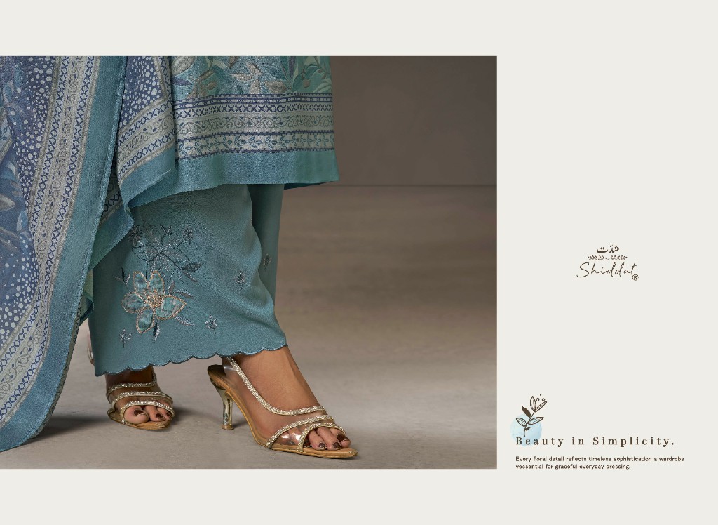 SHIDDAT ELIORA S1001 WHOLESALE PURE MUSLIN MIRRIR HAND WORK UNSTITCH SALWAR SUITS SUPPLIER