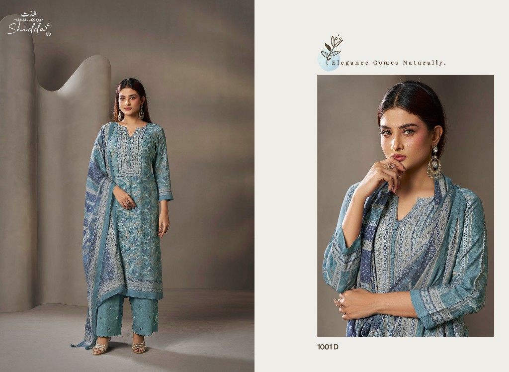 SHIDDAT ELIORA S1001 WHOLESALE PURE MUSLIN MIRRIR HAND WORK UNSTITCH SALWAR SUITS SUPPLIER