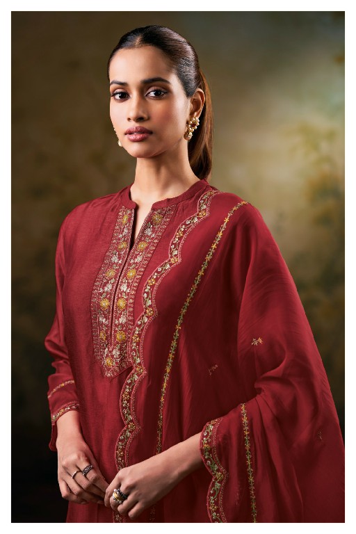 GANGA RISHITA S5195 WHOLESALE PURE BEMBERG RUSSIAN SILK SOLID COLOR UNSTITCH SALWAR SUITS SUPPLIER