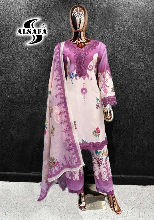 ALSAFA D.NO 3186 WHOLESALE READYMADE COTTON DIGITAL PRINTED FANCY 3 PCS SUITS ONLINE