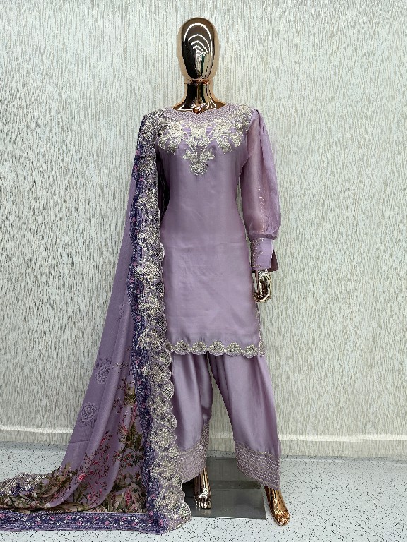 LAXURIA TRENDZ D.NO 1679 WHOLESALE READYMADE IMPORTED SATIN DESIGNER 3 PCS SUITS EXPORTER