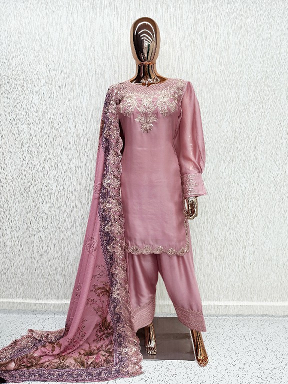 LAXURIA TRENDZ D.NO 1679 WHOLESALE READYMADE IMPORTED SATIN DESIGNER 3 PCS SUITS EXPORTER