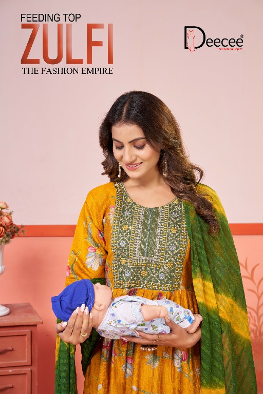 DEE CEE ZULFI WHOLESALE READYMADE RAYON ELEGANT NAYRA CUT FEEDING STYLE 3 PCS SUITS ONLINE