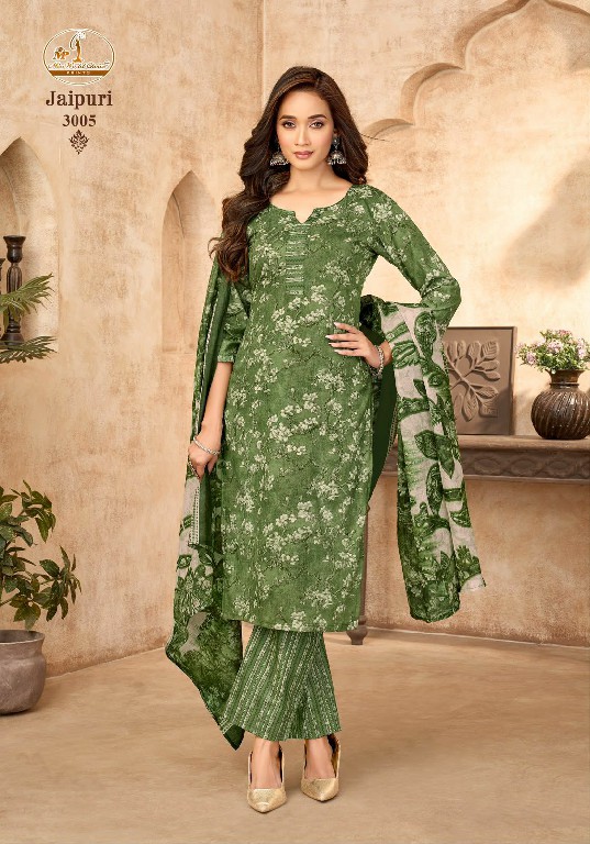 MISS WORLD CHOICE JAIPURI VOL 3 WHOLESALE READYMADE COTTON PRINTED DAILY WEAR 3 PCS SUITS FOR EXPORT