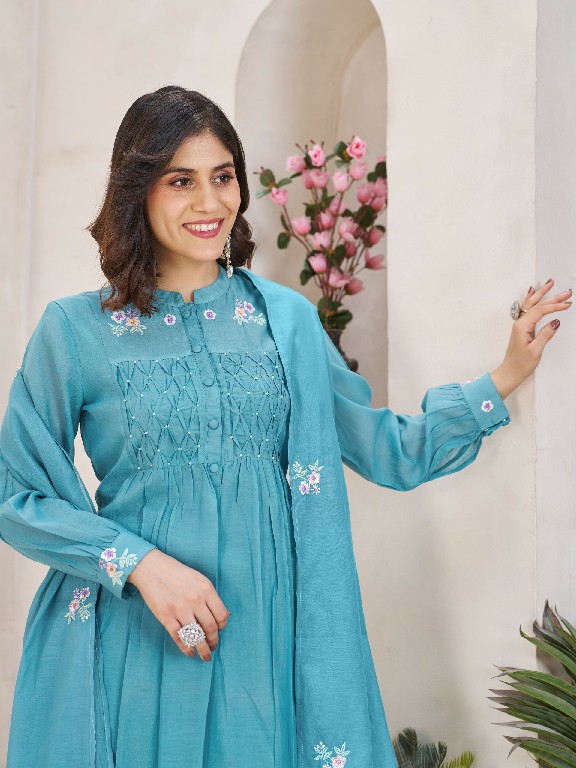 TEXOFAB RANG MANCH WHOLESALE READYMADE MAL CHANDERI ELEGANT LOOK 3 PCS SUITS SUPPLIER