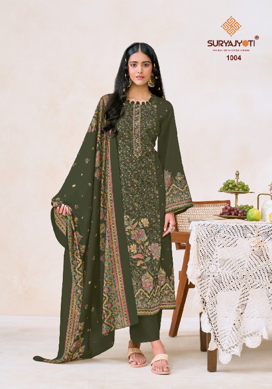 SURYAJYOTI KESHRI VOL 1 WHOLESALE HEAVY JAAM SATIN FANCY HAND WORK UNSTITCH SALWAR SUITS EXPORTER
