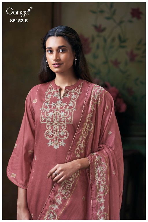 GANGA TABINDA S5152 WHOLESALE PREMIUM COTTON CLASSIC UNSTITCH SALWAR SUITS SUPPLIER