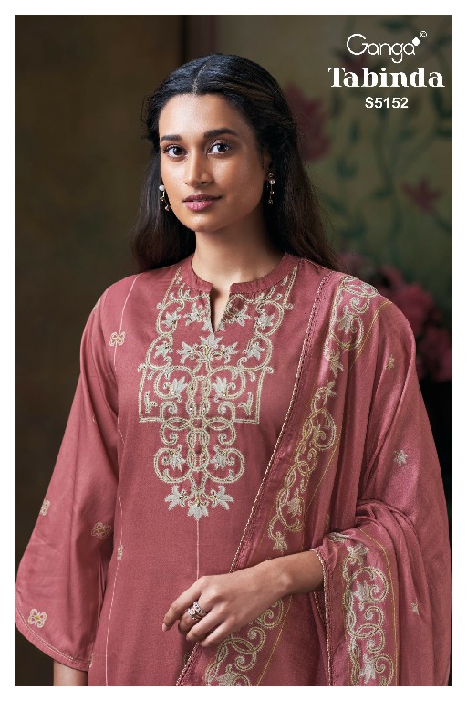 GANGA TABINDA S5152 WHOLESALE PREMIUM COTTON CLASSIC UNSTITCH SALWAR SUITS SUPPLIER