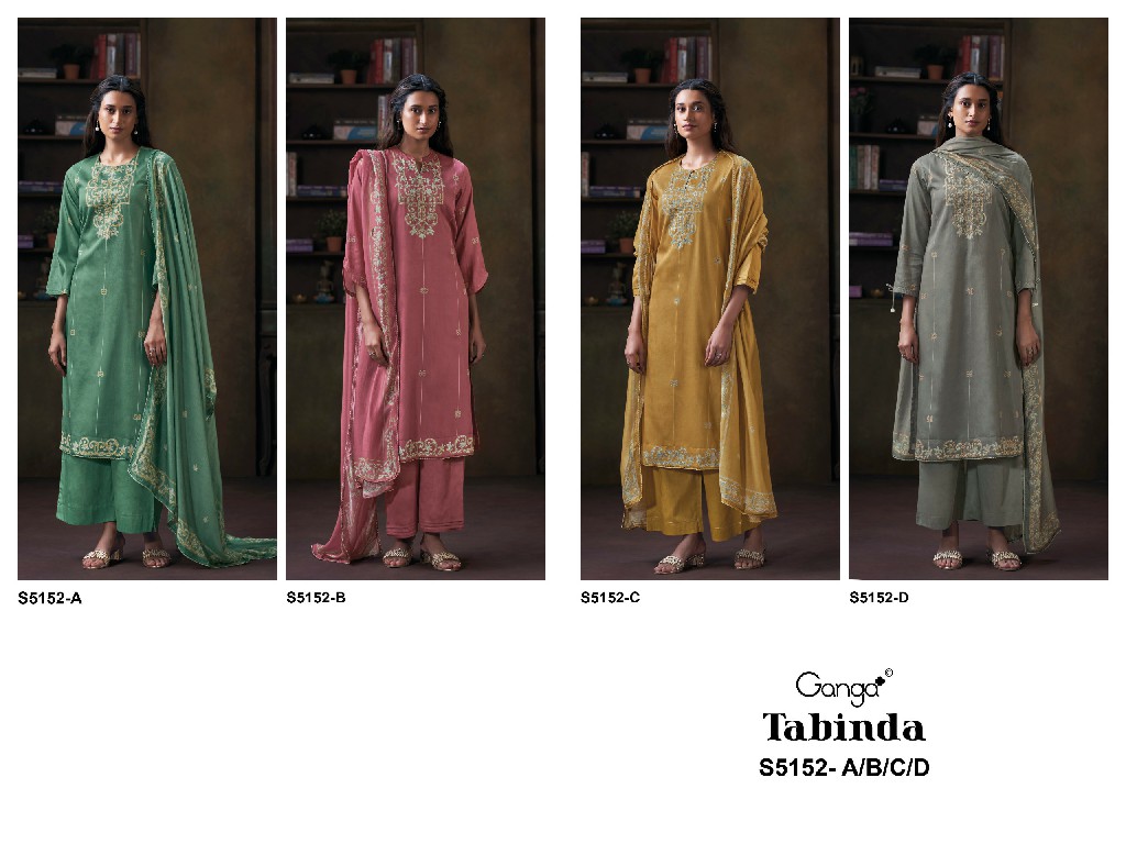 GANGA TABINDA S5152 WHOLESALE PREMIUM COTTON CLASSIC UNSTITCH SALWAR SUITS SUPPLIER