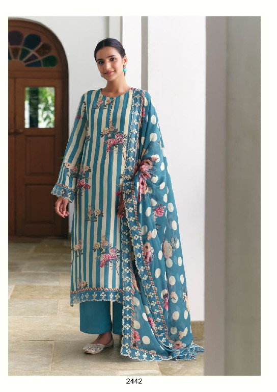 KIMORA GULBAHAAR WHOLESALE PURE MUSLIN DELICATE HAND WORK UNSTITCH SALWAR SUITS SUPPLIER