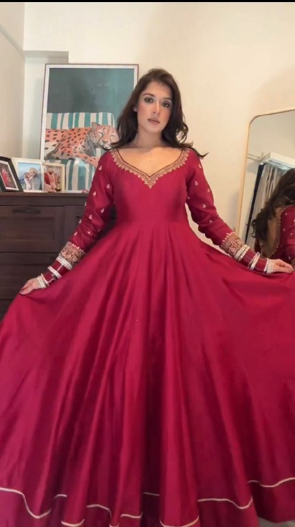 TEXTILEDEAL D.NO KD 1552 WHOLESALE READYMADE CHINON SILK PARTY WEAR GOWN PANT WITH DUPATTA ONLINE