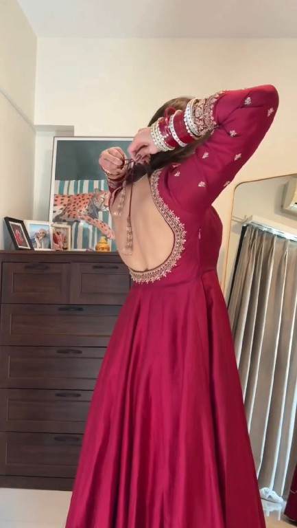 TEXTILEDEAL D.NO KD 1552 WHOLESALE READYMADE CHINON SILK PARTY WEAR GOWN PANT WITH DUPATTA ONLINE