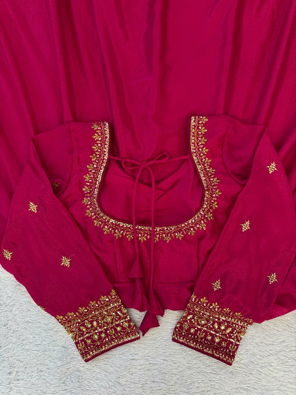 TEXTILEDEAL D.NO KD 1552 WHOLESALE READYMADE CHINON SILK PARTY WEAR GOWN PANT WITH DUPATTA ONLINE