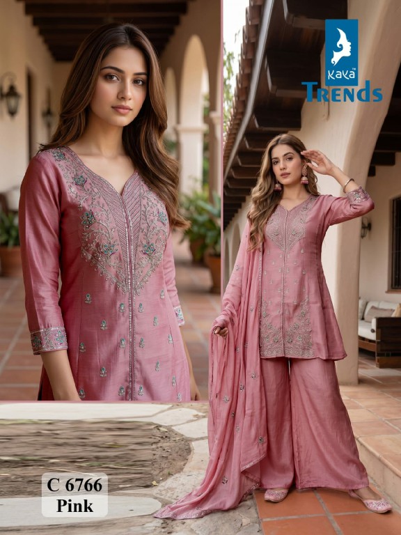 KAYA D.NO 6766 WHOLESALE READYMADE SALSA HEAVY EMBROIDERY WORK 3 PCS COMBO SET SUITS EXPORTER