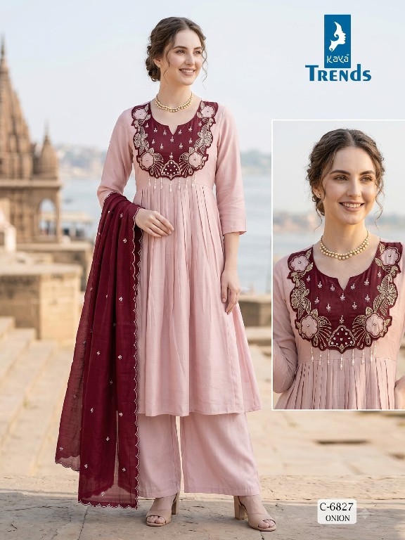 KAYA D.NO 6827 WHOLESALE READYMADE MUL CHANDERI PARCH WORK GHERA STYLE 3 PCS COMBO SET SUITS SUPPLIER