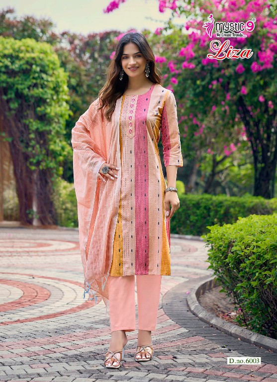 MYSTIC 9 LIZA VOL 6 WHOLESALE READYMADE COTTON HANDLOOM STRAIGHT CUT 3 PCS SUITS SUPPLIER