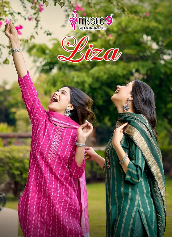 MYSTIC 9 LIZA VOL 6 WHOLESALE READYMADE COTTON HANDLOOM STRAIGHT CUT 3 PCS SUITS SUPPLIER