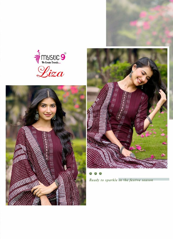 MYSTIC 9 LIZA VOL 6 WHOLESALE READYMADE COTTON HANDLOOM STRAIGHT CUT 3 PCS SUITS SUPPLIER