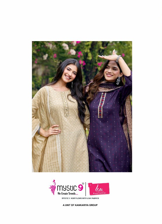 MYSTIC 9 LIZA VOL 6 WHOLESALE READYMADE COTTON HANDLOOM STRAIGHT CUT 3 PCS SUITS SUPPLIER