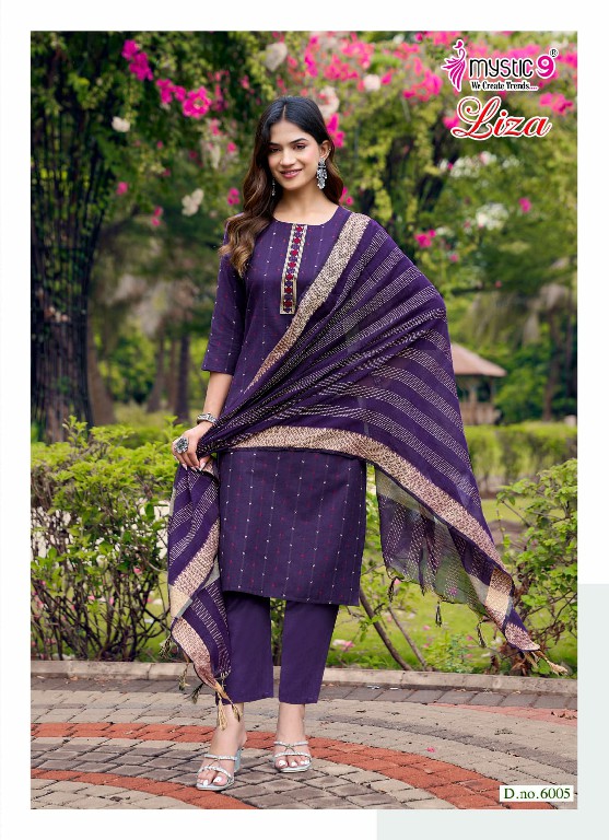 MYSTIC 9 LIZA VOL 6 WHOLESALE READYMADE COTTON HANDLOOM STRAIGHT CUT 3 PCS SUITS SUPPLIER
