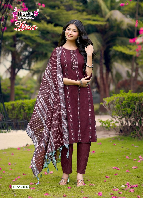 MYSTIC 9 LIZA VOL 6 WHOLESALE READYMADE COTTON HANDLOOM STRAIGHT CUT 3 PCS SUITS SUPPLIER