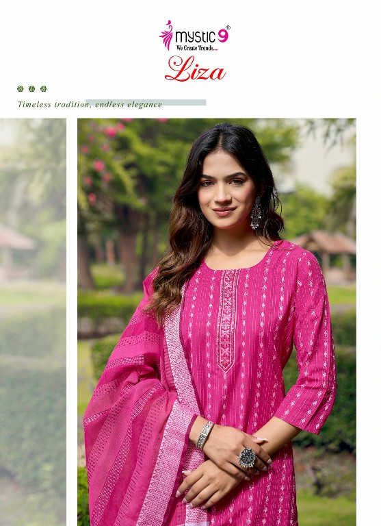 MYSTIC 9 LIZA VOL 6 WHOLESALE READYMADE COTTON HANDLOOM STRAIGHT CUT 3 PCS SUITS SUPPLIER