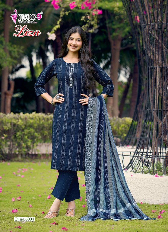 MYSTIC 9 LIZA VOL 6 WHOLESALE READYMADE COTTON HANDLOOM STRAIGHT CUT 3 PCS SUITS SUPPLIER