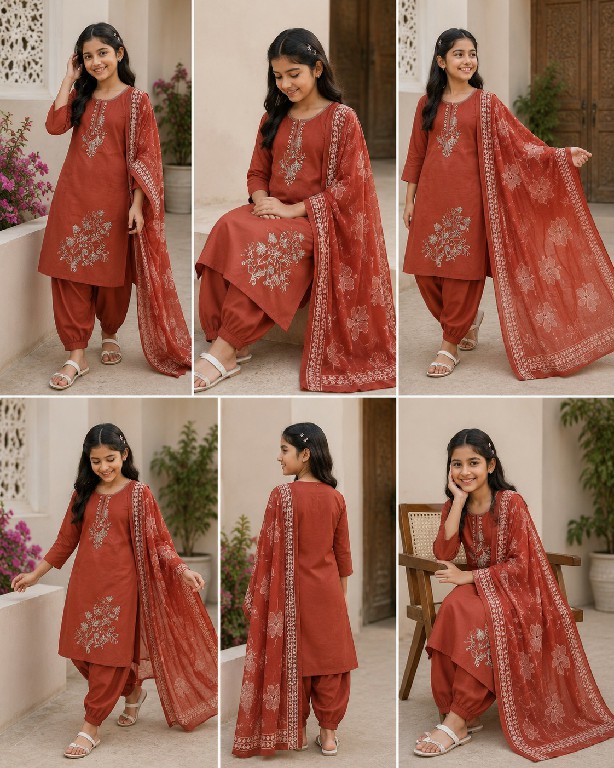 TEXTILEDEAL PRESENT READYMADE ROMAN ETHNIC WEAR 3 PCS COMBO SET SUITS FOR KIDS ONLINE